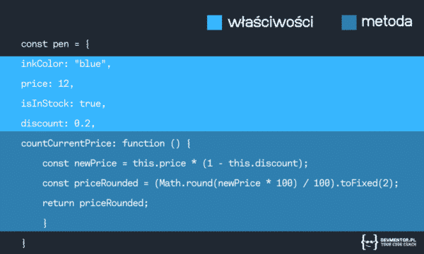 Właściwości i metody w obiekcie JavaScript